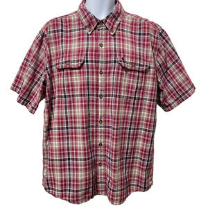 Carhartt Shirt Mens X Large Relaxed Fit Short Sleeve Pocket Classiccore Preppy